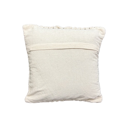 Ivory Handwoven Macrame Cushion Cover
